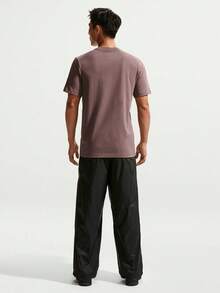Nike Men's Embroidered Versatile Loose Fit Sports Long Pants For Running, Hiking And Travel - Black - View 5