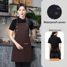 1pc Customizable Name Apron - Durable And Comfortable Neutral Kitchen Workwear, Easy To Care For, Practical Design With Pockets And Adjustable Shoulder Straps, Suitable For Cooking Enthusiasts - Multicolor - View 16