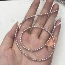 1 Strand 36cm Mini Natural Freshwater Pearls Purple Rice Pearl Beads For Jewelry Making DIY Women Men Necklace Bracelets Handicrafts Accessories - Rice Grains - View 7