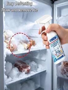 Refrigerator Defrosting & De-Icing Agent, Home Freezer Ice Melting & Cleaning Ice Removal Anti-Frosting Defrosting Agent, Fast Melting Thick Ice Layers In Freezer & Refrigerator Compartments, Ice Removal & Descaling, No Scraping, Effortless, For Inner Liner, Home Freezer Ice Melting Spray Tool. - Refrigerator Defrosting and De-icing Agent - View 2