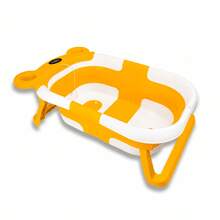 TINA DE BAÑO MODERNA PLEGABLE CON SENSOR DE TEMPERATURA NONI IS-02B - Amarillo - Ver 2
