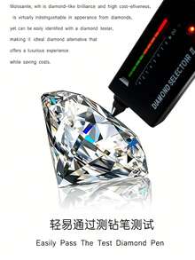 1pc Fashion INS Style S925 Sterling Silver 2CT Moissanite Blue-Green Oval Main Stone Bridal Quality Wedding Ring Proposal Wedding Daily Accessory Anniversary Holiday Gift - Multicolor - View 8