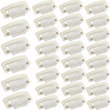30 Pcs Wig Clips Hair Extensions, 9-Teeth 32 Mm, Light Brown Snap Clips With Comb For Secure Hold, Wig Making And Extension Install, U-Shape For Easy Attachment, Salon Accessories, Halloween - View 11