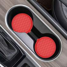 2pcs/4pcs Car Silicone Cup Holder Coasters, Non-Slip Storage Pads, Raised Anti-Spill Cup Holder Universal Round Non-Slip Pads, Car Cup Holder - A - View 9