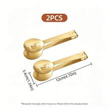 1/2pcs Stainless Steel Tea Bag Squeezer, Tea Tongs, Stainless Steel Tea Bag Squeezer, Suitable For Loose Leaf Tea, Ice Cubes, Sugar Cubes, Lemon Slices, Heat Resistant, Can Squeeze Out Excess Water, Ideal Tea Squeezing Tool For Tea Lovers, Holiday Gift - Gold - View 9