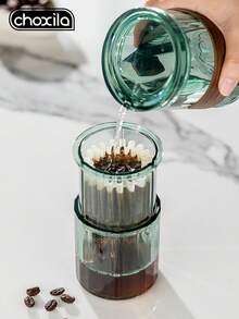 choxila 1 Set Three In One Coffee Set, Including Coffee Filter Paper, Suitable For Brewing 1-2 Cups Of Coffee, Suitable For Office And Home Hand Brewed Coffee Set, Including Coffee Pot, Coffee Filter Cup, Coffee Sharing Pot And Coffee Filter Paper, Portable - 3 In 1 Coffee Maker - View 5