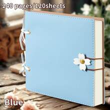 1pc Hot-Selling Tie-Up Notebook, Portable Sketchbook, Square Blank Journal, Travel Stamp Book, Back To School, Christmas, Perfect For Holiday Gift - Multicolor - View 9