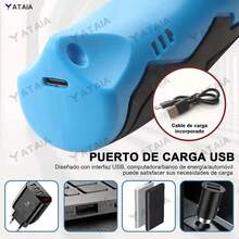 Rechargeable Cordless Electric Scissors For Cutting Fabrics And Cardboard - Blue - View 7