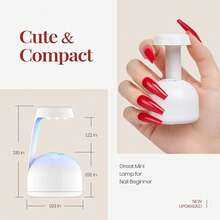 Beetles 5W Mini UV LED Nail Lamp, Fast Flash Cure With 60s Auto Timer, USB Smart Sensor For Gel X, Nail Tips & DIY Manicure - White - View 1