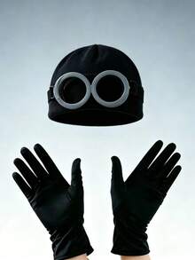 Cosplay Glasses & Knit Hat Set, Halloween Christmas Party Costume Props - Multicolor - View 20