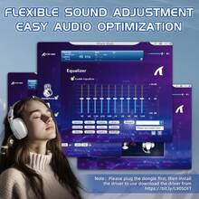 ATTACK SHARK L90 Ultra-Light Wireless Gaming Headset, RGB Lighting, Foldable, Tri-Mode 2.4GHz/Bluetooth/Wired, With Microphone, 40mm Driver, 7.1 Surround Sound, Compatible With PC, Software Customizable - View 8