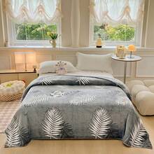 1 pezzo Coperta in pile soffice con motivo fiocco di neve, stile lussuoso, coperta da letto per camera da letto per tutte le stagioni, coperta per divano, coperta per riposino in ufficio, coperta per aereo - Grigio Scuro - Visualizzare 1