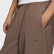 Adidas Clover Men's Woven Pleated Loose Fit Sports Parachute Pants - Brown - View 6
