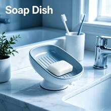 PS Soap Holder: Double - Layer Design For Neat Soap Storage & Quick Draining - White - View 6