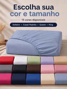 Latu Magazine Jogo Lençol 3 Peças King Queen Casal Solteiro Com Elástico 170 Fios Kit Com Fronha Cama Toque Macio - Lilás - Visão 10