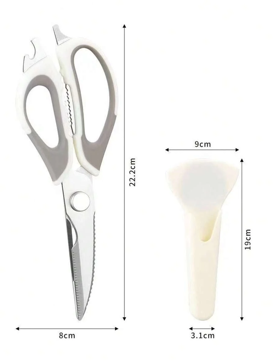 Multifunctional Kitchen Scissors, With Magnetic Feature, Sharp Blades, Suitable For Cutting Food, Meat, Fish And Bones. Powerful Cutting Tools, Suitable For Outdoor Use, Easy To Use. Comfortable Grip, Detachable, Easy To Clean, Durable And Portable.