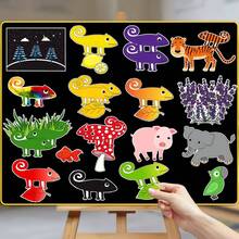 hoojojo 17 Pcs Felt Set, A Color Of His Own, Role-Playing Game, Color Recognition Learning, Fun Classroom Teaching Aids, Back-To-School Season, School Supplies. - Multicolor - View 3
