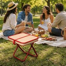 Portable Multi-Functional Outdoor Picnic Camping Folding Chair, 330 Lbs Weight Capacity, Lightweight Sturdy Frame, Easy To Set Up And Fold, Super Lightweight Fishing Stool, Travel Seat, Enhanced Fishing Gear - Black - View 11