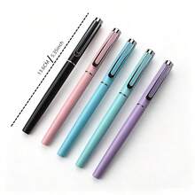 Color Slim 金屬鋼筆 銀色夾 0.38 筆尖 流暢書寫 墨水筆 可替換墨水芯 學校學生 辦公商務 簽名 書法 文具禮品筆 - 5001 - 查看 2
