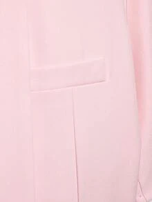 DEEKA Blazer Pendek Wanita Gaya Eropa dan Amerika Minimalis Serbaguna Musim Semi/Panas Model Crop Warna Pink - Berwarna merah muda - View 6