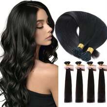 直髮 I 型接髮 100% 真人髮 融合棕色套組 角蛋白預黏膠囊式 漸層金髮束 - 彩色 - 查看 3