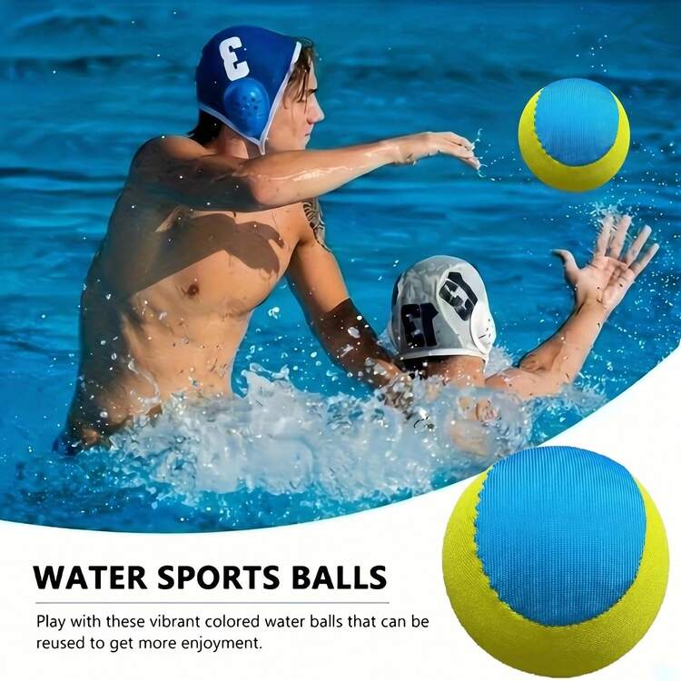 High Elasticity Water Floating Ball, Splash-Proof Easy Grip TPR Material, Suitable For Swimming Pool, Beach, Lake, Vacation, Outdoor Team Games, Birthday Party, Reusable, Bright Color - Multicolor - View 3