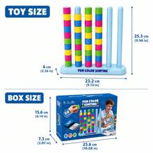 Rainbow Ring Stack – Fast-Paced Color Sorting Puzzle Game For Family Game Night | 2 Stack Racks, 84 Color Rings, 10 Challenge Cards | Fun 2-Player Or Solo Matching Board Game For Kids, Adults - Multicolor - View 7