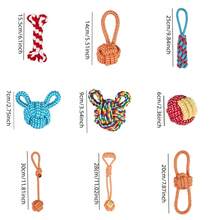 Dog Rope Knot Chew Toy With Corn Bone And Round Ball, Bright Colors To Easily Attract Pet Attention. Durable And Bite-Resistant, Helps Relieve Stress, Clean Teeth And Prevent Oral Problems. Interactive Rope Knot Toy Suitable For Puppies, Small And Medium Dogs. Dogs Stuff/Dog Toy - Multicolor - View 2