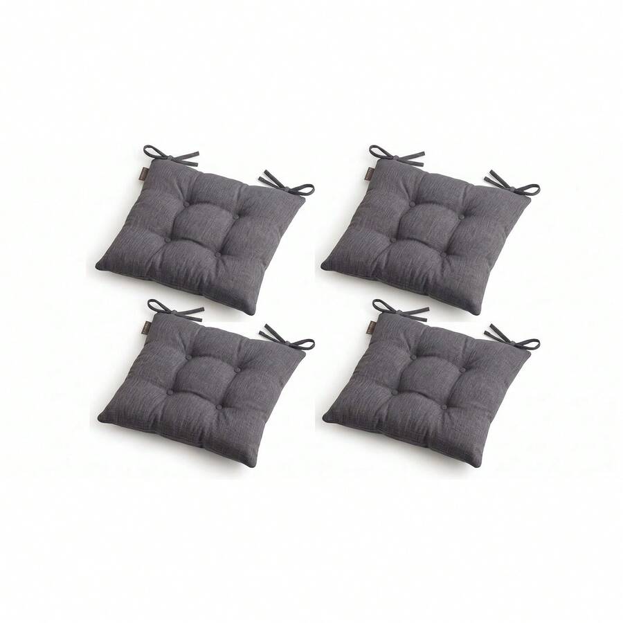 4 Packs Pofidik Chair Seat Cushions, 40*40 Cm – Extra Soft & Comfortable In Der Turkei - Dark Grey - View 1