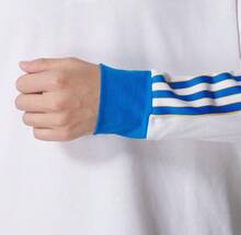 Adidas New Men's Sports Polo Shirt With Collar, Football Culture T-Shirt - White Blue - View 7