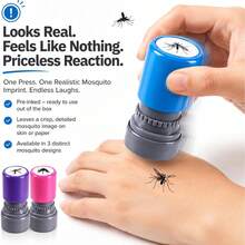 1/3Pcs Mosquito Stamp Prank Self Inking Stamps, Novelty Fake Bug Insect Print Funny For April Fools Day, Party Favor, Office Joke And Craft Projects - A - View 8
