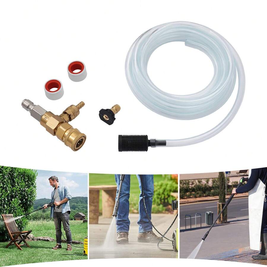 4000PSI Chemical Injector Kit, Chemical Injector Kit For High Pressure Washer, Chemical Injector Kit With 3/8 Inch Quick Connect - 1 - View 1