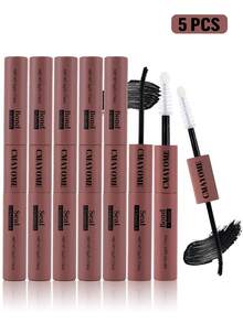 [72-Hour Strong Hold] 1/2/3/4/5/6pcs Hypoallergenic 2-In-1 Eyelash Glue & Sealer | 72-Hour Strong Hold, Latex-Free, Waterproof | Suitable For DIY Cluster False Eyelashes, Home False Eyelash Makeup Tools | Mixed Black Eyelash Extension Glue - Rust Brown - View 8
