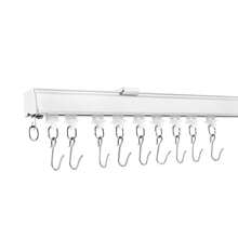 RibasuBB Ceiling Curtain Track Set, Aluminum Alloy, 12-18 Ft, Heavy Duty Bendable Rail For Room Divider, White - one-size - View 6