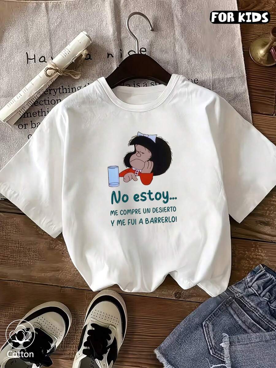 Maßgefertigtes Mädchen-T-Shirt aus 100 % Baumwolle, Noist Mädchen-T-Shirt, Mädchen-T-Shirt in Übergrößen, Kurzarm-Mädchen-T-Shirt, Oberteil aus reiner Baumwolle, Sommeroberteil, Jugendbekleidung. - Weiss - Übersicht 1