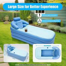 Portable Foldable Bathtub Adult Inflatable Bath Tub Tub Home Spa Warm Water Tub - 1 - View 2