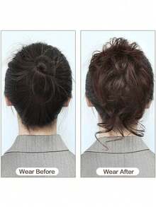1 Buah Ekstensi Rambut Cepol Berantakan dengan Untaian Keriting, Sanggul Bervolume dan Berantakan untuk Wanita, Gaya Rambut Sehari-hari & Kencan yang Mudah - MultiWarna - View 8