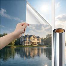 Double-Sided Silver Heat Insulation Film, Home Glass Sun Protection Film, Strong UV Blocking. Significant Shading And Cooling Effect, One-Way Transparent Design For Clear View, Easily Balancing Protection And Privacy - 1PC - View 19