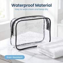 Neue wasserdichte PVC-Kulturtasche mit Sonnenschutz-Motiv, PVC-Strandtasche, frisches handgezeichnetes Sonne- und Sonnenschutz-Design, Sommer-Sonnenschutz-Aufbewahrung Geschenk, PVC-Reiseorganizer mit Reißverschluss, leichte, farbbeständige Make-up-Kulturtasche, Unisex, leicht zu reinigendes Design, geeignet für Mütter, Lehrer, Freunde, Krankenschwestern Make-up-Tasche, Schultüte-Schulstart-Zubehör Kulturtasche - Verschiedenfarbig - Übersicht 9