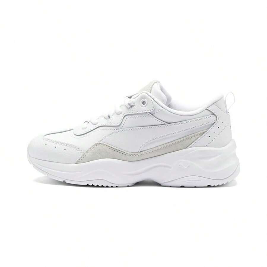 Puma 春秋女款厚底運動鞋 舒適百搭白色休閒運動鞋 37028205 - 白色 - 查看 1