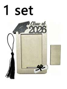 1pc "Class Of 2026" Wooden Photo Frame, Graduation Season Photo Display Stand, Graduation Party Souvenir Frame, Graduation Photo Desktop Decor, Graduation Gift, Graduation Atmosphere Decoration, Graduation Memento Gift - Multicolor - View 12