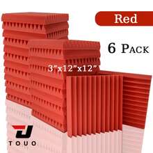 TOUO 8 Warna Panel Busa Akustik Berbentuk Baji, Paket 6-48 Buah, Bahan Perawatan Akustik Dinding Kedap Suara untuk Studio dan Home Theater - Baji - View 47