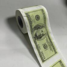 1 Rollo, Papel higiénico con diseño de billete de $100, regalo creativo y divertido para fiesta de cumpleaños - Talla única para todos - Ver 6