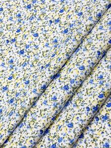 1件田園風印花布料,小碎花圖案,尺寸50cm * 155cm,適用於DIY手工縫製,如衣物、洋裝、窗簾、床單、包裝裝飾等 - 小碎花 - 查看 3
