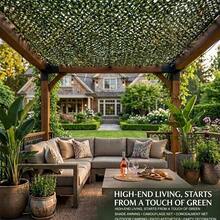 Outdoor Privacy Screen, High-Density Thickened Camouflage Mesh, Sun-Resistant Wear-Resistant Protective Decorative Fence Screen, Yard Balcony Greenery Shading Background Mesh Roll, Multi-Purpose Scene Decoration (4 Colors Available) - Multicolor - View 1