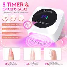DianaBeauty Rechargeable UV LED Nail Lamp, Fast Curing All UV Gels, 57 LED Professional Nail Dryer With Sensor Function, Salon Equipment - White - View 3