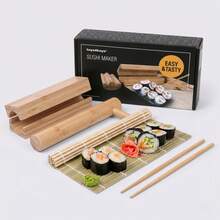 toys4boys Sushi Making Kit With Chopsticks, Bamboo Mat And Sushi Bazooka Roller – Home Sushi Starter Set Gift - View 7