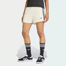 Adidas Clover TT SHORTS Terry Fleece Three Stripes Breathable Comfortable Sports And Casual Running Shorts For Women - White - View 3