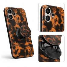 European & American Deep Amber + Round Lens Phone Case Compatible With Apple 17 Pro Max, 16 Pro Max, 15 Pro, 14, 13, Cute Girl Style, Fashionable, Protective Cover For Girls And Boys, Spring/Summer Phone Case, Birthday Gift, Holiday Gift - Brown - View 3