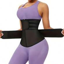 1PC Women's Adjustable Waist Support Belt, Double Compression Wrap With Hook & Loop Closure For Workout, Running, Yoga & Daily Wear - 1 Piece (black) - View 16